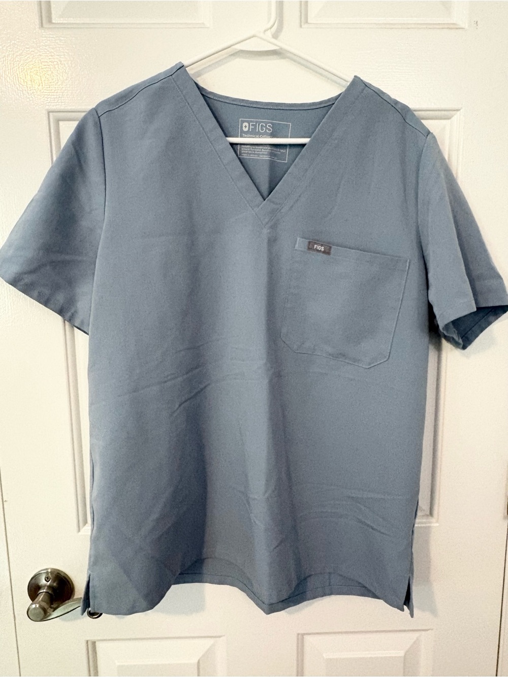 FIGS Catarina One nurse Pocket Scrub Top XL Blue Gray Technical Collection vet
